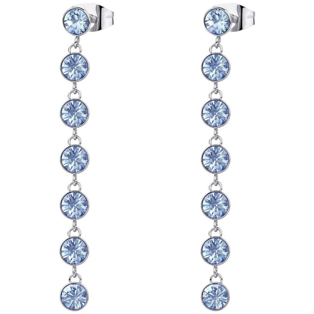 Eleganti e luminosi, gli orecchini Brosway BYM146 sono l'accessorio perfetto per aggiungere un tocco sofisticato al tuo look con una cascata di cristalli azzurri.