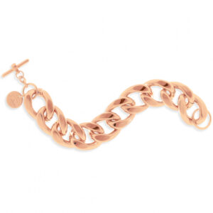 Bracciale UNOAERRE grumetta bombata in bronzo con placcatura oro rosa.