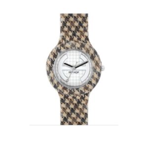 Hip Hop Watches – Orologio Unisex Tessuto Pied de Poule Beige/Nero (mod.7612901708096)