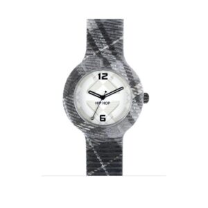 Hip Hop Watches – Orologio Unisex Tessuto Tartan Grigio (mod.7612901708294)