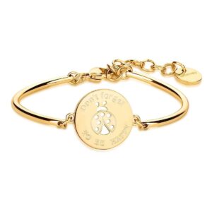 Bracciale Brosway Chakra in acciaio dorato con coccinella portafortuna