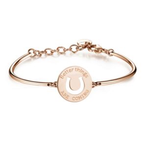 Bracciale Brosway in acciaio rose gold con ferro di cavallo