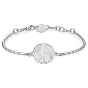 Bracciale Brosway in acciaio con simbolo della pace e unione mondiale