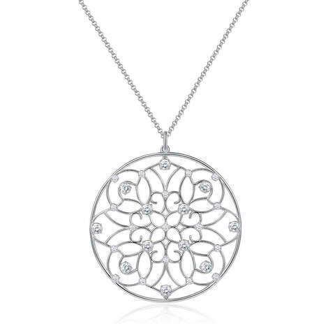Collana Brosway in Acciaio con Pendente Mandala e Cristalli (mod.8053851506025)