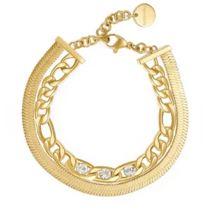Bracciale Brosway Symphonia in acciaio oro con cristalli