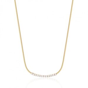 Collana Brosway Desideri BEIN007 in acciaio dorato con zirconi bianchi