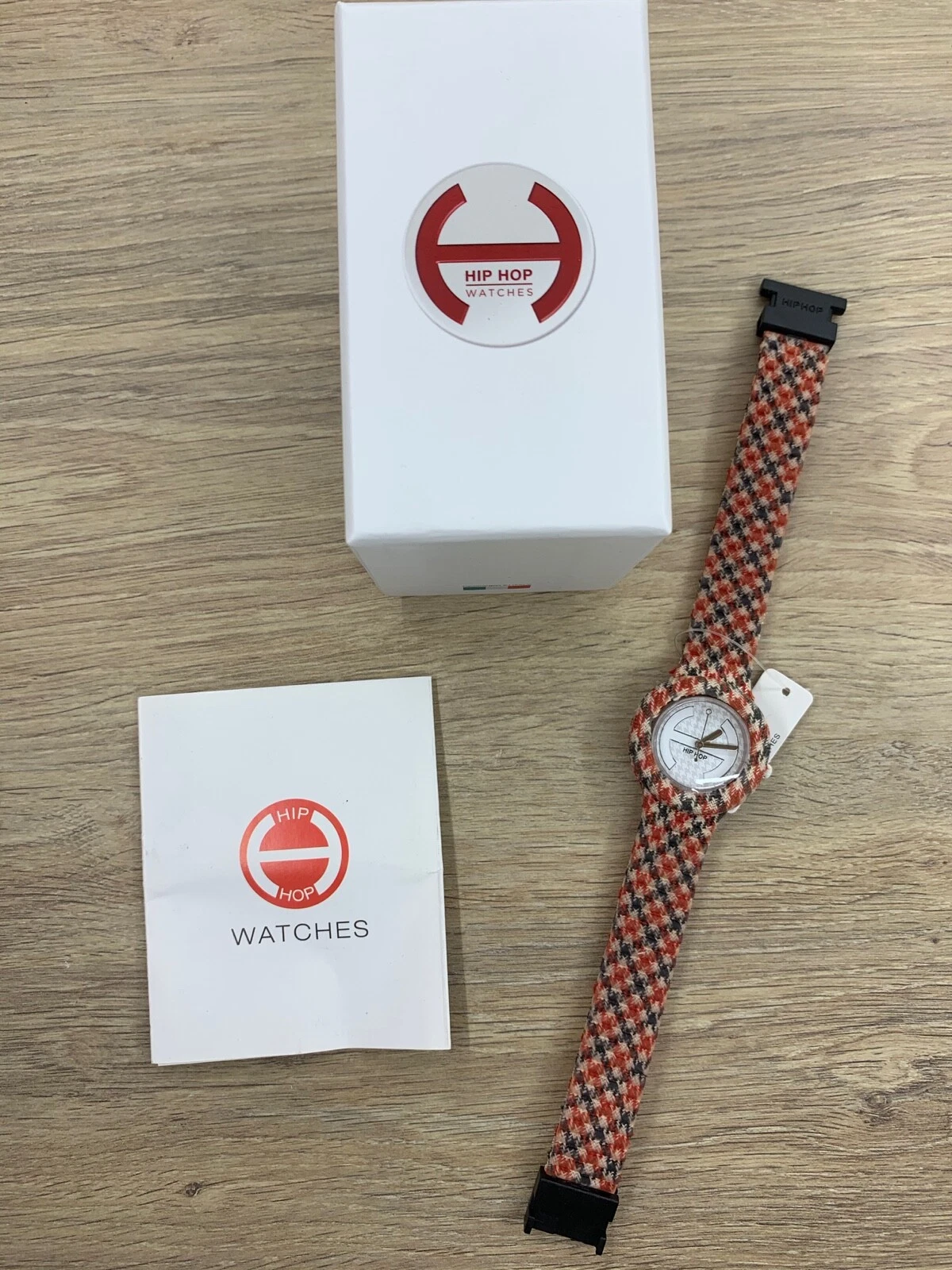 Hip Hop Watches – Orologio Unisex con Cinturino Tessuto Pied de Poule (mod.HWU0373-DE00657)