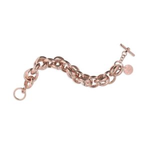 Bracciale Unoaerre in Bronzo Rosato a Maglie Grandi (mod. 000EXB4075000-1356)