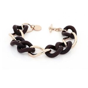 Bracciale Unoaerre Donna in Bronzo Rosè e Maglie Nere (mod. 000EXB4625000-1761)
