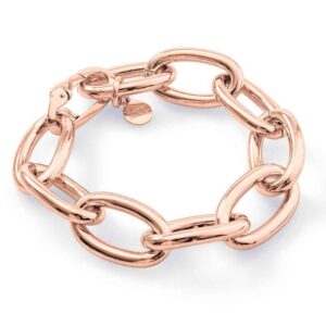 Bracciale Unoaerre in Bronzo con Finitura Rosé Maglia Ovale (mod.000EXB4674000-1958)