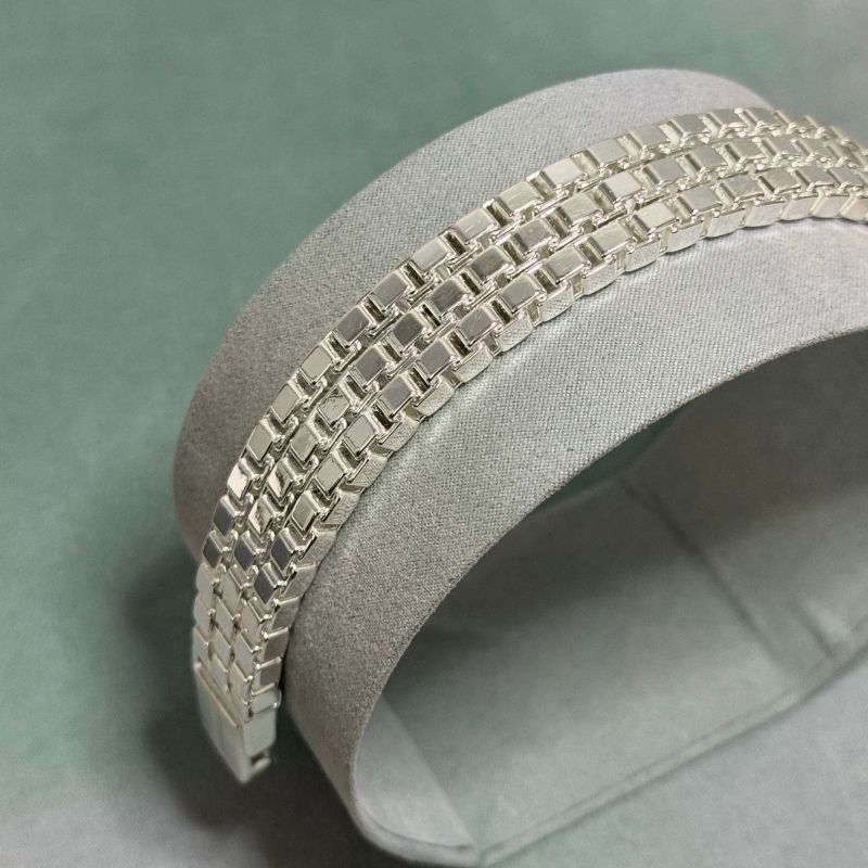 Bracciale Unoaerre in Bronzo Argentato Maglia Milano (mod. 000EXB4772000-1834) - immagine 3