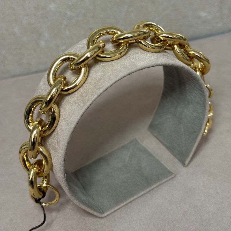 Bracciale Unoaerre Donna in Bronzo Dorato a Maglie Grandi (mod. 000EXH0115052-0042) - immagine 2