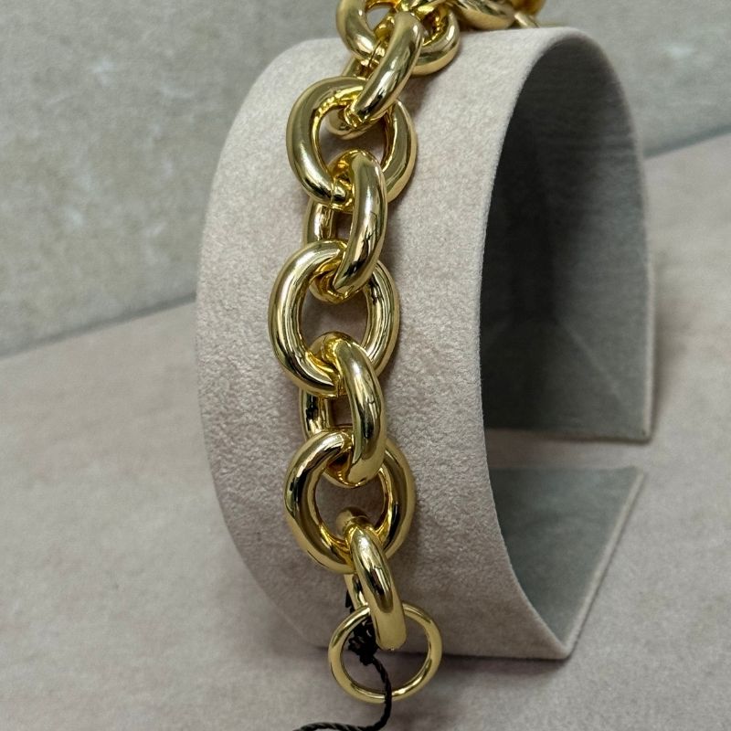 Bracciale Unoaerre Donna in Bronzo Dorato a Maglie Grandi (mod. 000EXH0115052-0042) - immagine 3