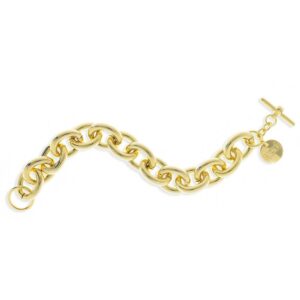Bracciale Unoaerre Donna in Bronzo Dorato a Maglie Grandi