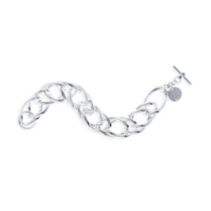 Bracciale Unoaerre Donna in Bronzo Argentato Maglia Grande (mod. 000EXH0155000-0023)