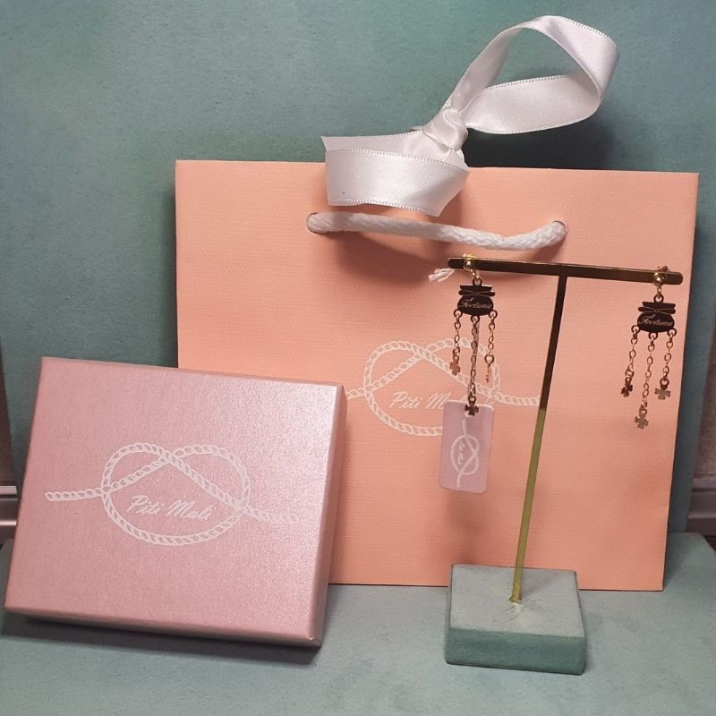 Orecchini Piti Mali “Fortuna” con Ciondoli Pendenti. (mod. 120/O-FO) - immagine 2