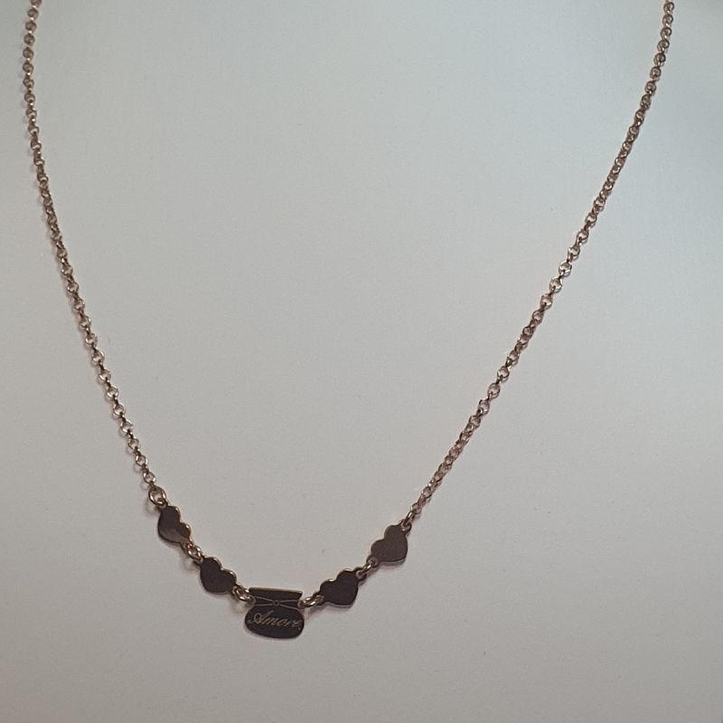 Collana Piti Mali con Cuori e Targhetta Amore (mod, 121/C-AM ) - immagine 2