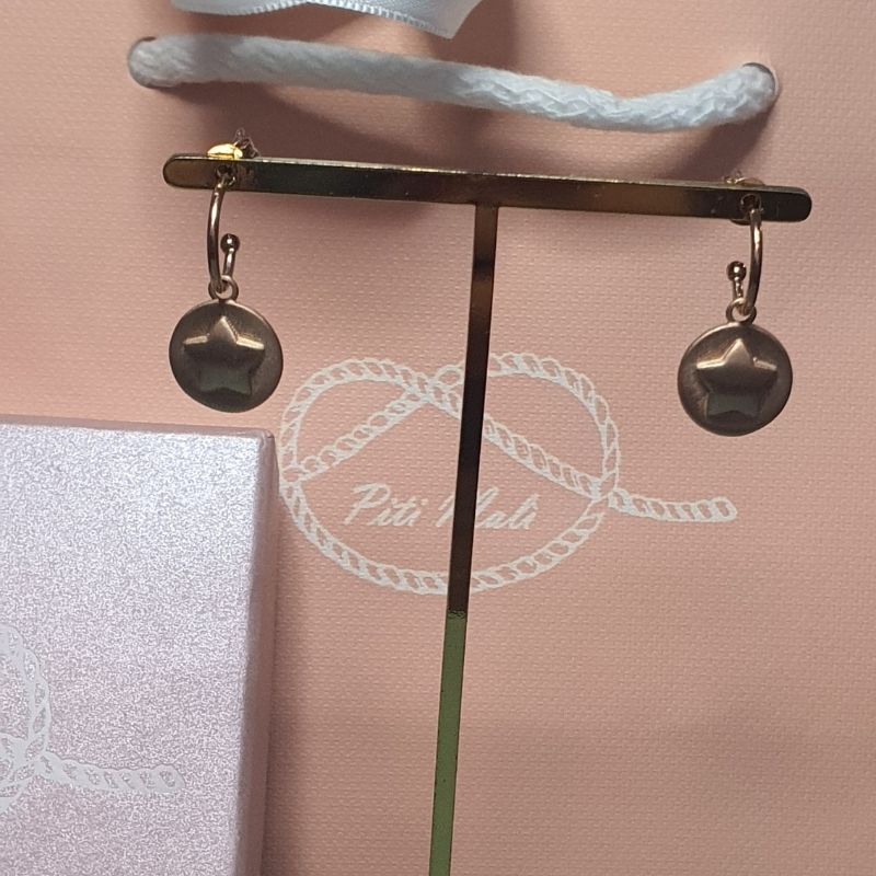 Orecchini Piti con Pendente Stella Bombata (mod. 141/O-FE)