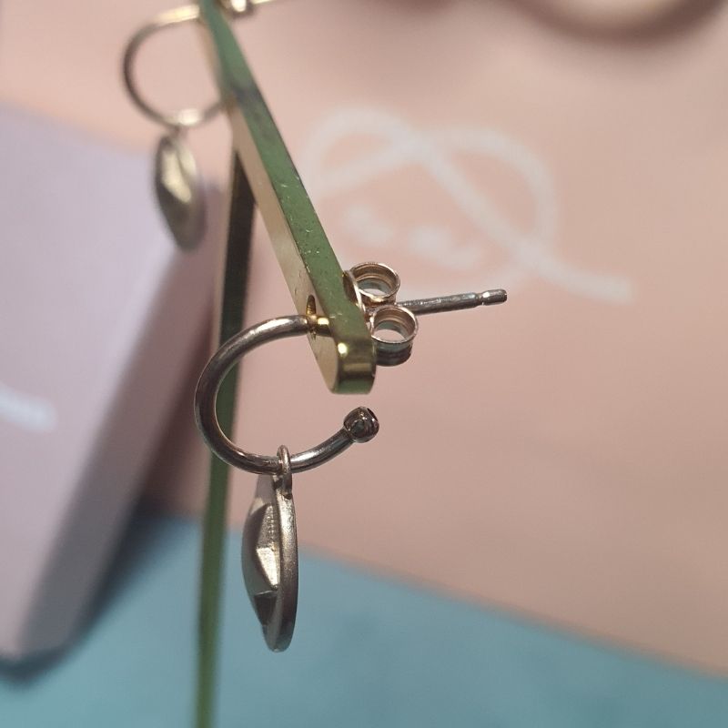 Orecchini Piti con Pendente Stella Bombata (mod. 141/O-FE) - immagine 3