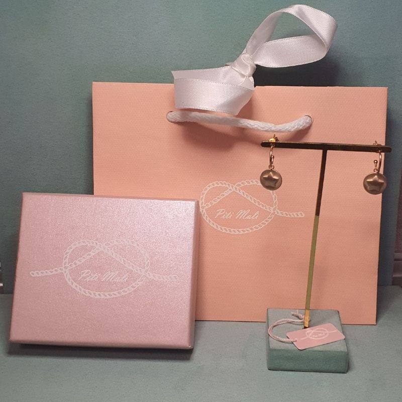 Orecchini Piti con Pendente Stella Bombata (mod. 141/O-FE) - immagine 2