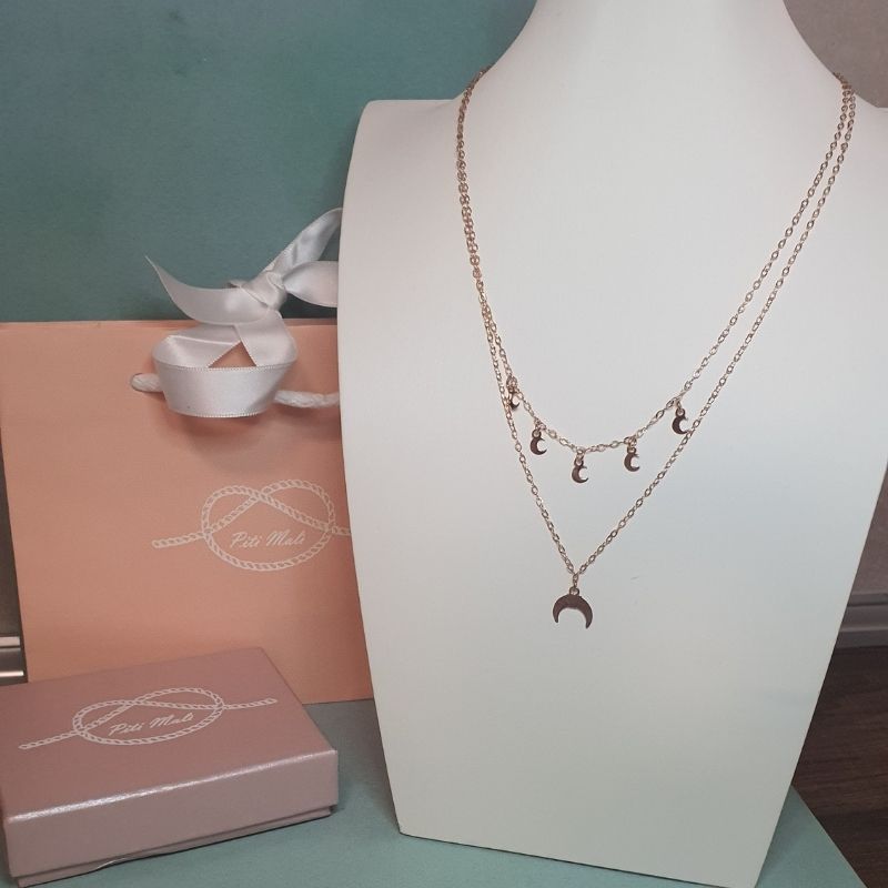 Collana Piti Malia Doppio Filo con Pendente Luna (mod. 146/C-SO) - immagine 2