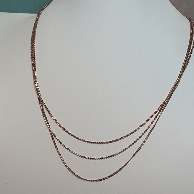 Collana Piti Mali a Tre Fili – Finitura Oro Rosa (mod. 411/C) - immagine 2