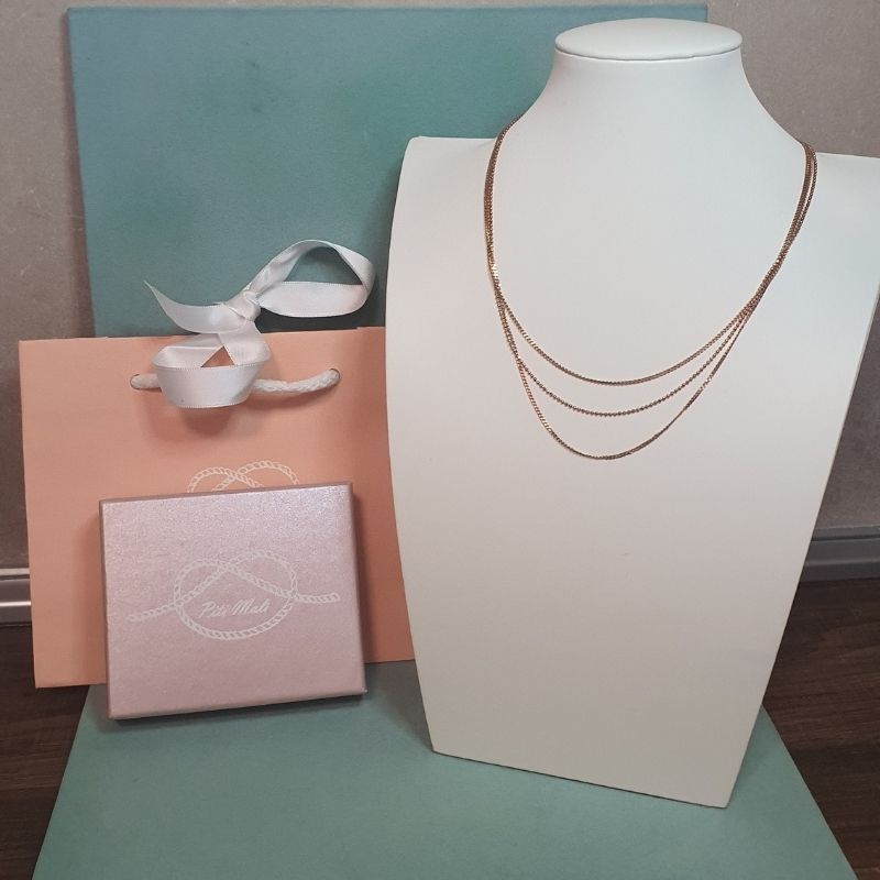Collana Piti Mali a Tre Fili – Finitura Oro Rosa (mod. 411/C)