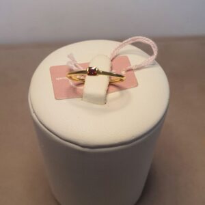 Anello Piti Mali Oro Giallo con Pietra Rossa (mod. 590/AN-RU)