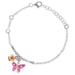 Bracciale Unoaerre Bambina con Farfalla Rosa (mod. 700YHM5534020-5178)