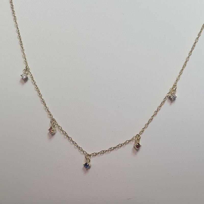 Collana Piti Mali Oro Giallo con Ciondoli Multicolor (mod. 748/EM) - immagine 2