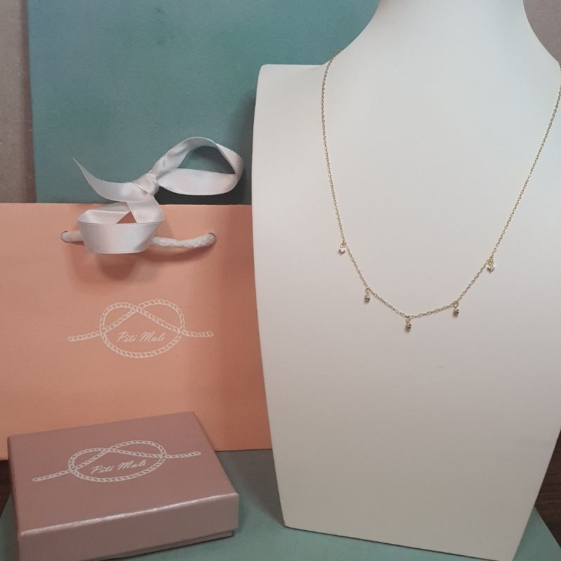 Collana Piti Mali Oro Giallo con Ciondoli Multicolor (mod. 748/EM) - immagine 3