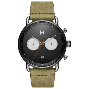 Orologio MVMT Chrono Gunmetal – Pelle Sabbia e Dettagli Arancio (mod.7613272400442)