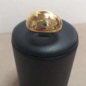 Anello Thierry Mugler dorato con incisioni a stelle (mod. 7630010241914)