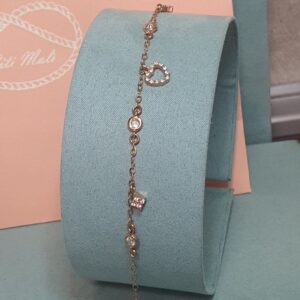 Bracciale Piti Mali con Ciondoli Cuore e Zirconi (mod. 856/B-AM)