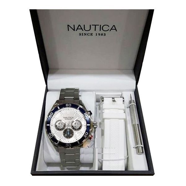 Orologio Nautica Uomo Chronograph Set con Cinturino Extra (mod.NAD20514G)