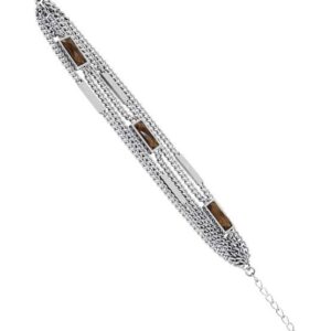 Bracciale 2Jewels a 5 catene in acciaio e cristalli fumé collezione New Rock (mod.SODKKK231331)