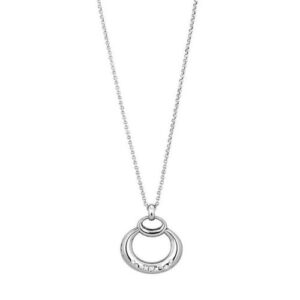 Collana 2Jewels in acciaio con pendente a doppio cerchio (mod.251306)