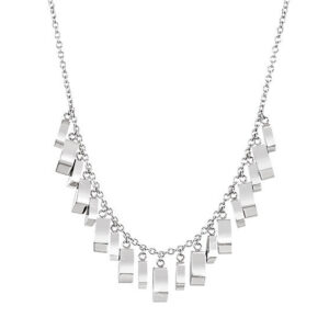 Collana in acciaio con pendenti geometrici lucidi (mod.SODKKK251312)