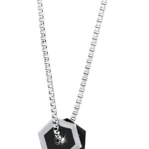 Collana 2Jewels in acciaio con pendente esagonale bicolore (mod.251331)
