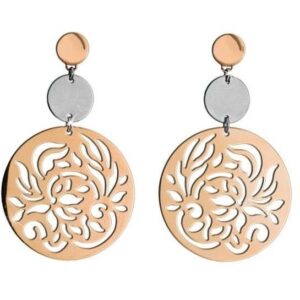 Orecchini 2JEWELS in acciaio colore argento e oro rosa (mod.261151)