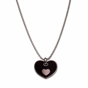 Collana con Cuore Nero (mod. 312202515368)