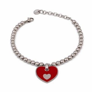 Bracciale con Cuore Rosso (mod. 512202512101)