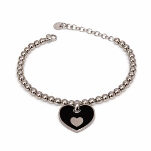 Bracciale con Cuore Nero (mod. 512202512132)