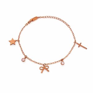 Bracciale rosé con pendenti (mod. 512202516468)
